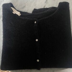 Sezane Black Knit Sweater